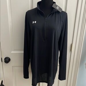 Under Armour Black half Zip Top nwt XL TALL